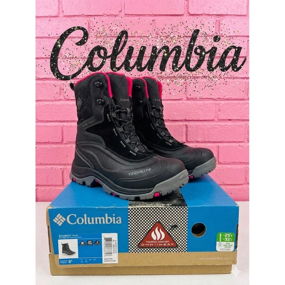 🔥Columbia🩷Bugaboot Plus Omni-Heat Winter Boots 8.5 Waterproof & Rated to -25F